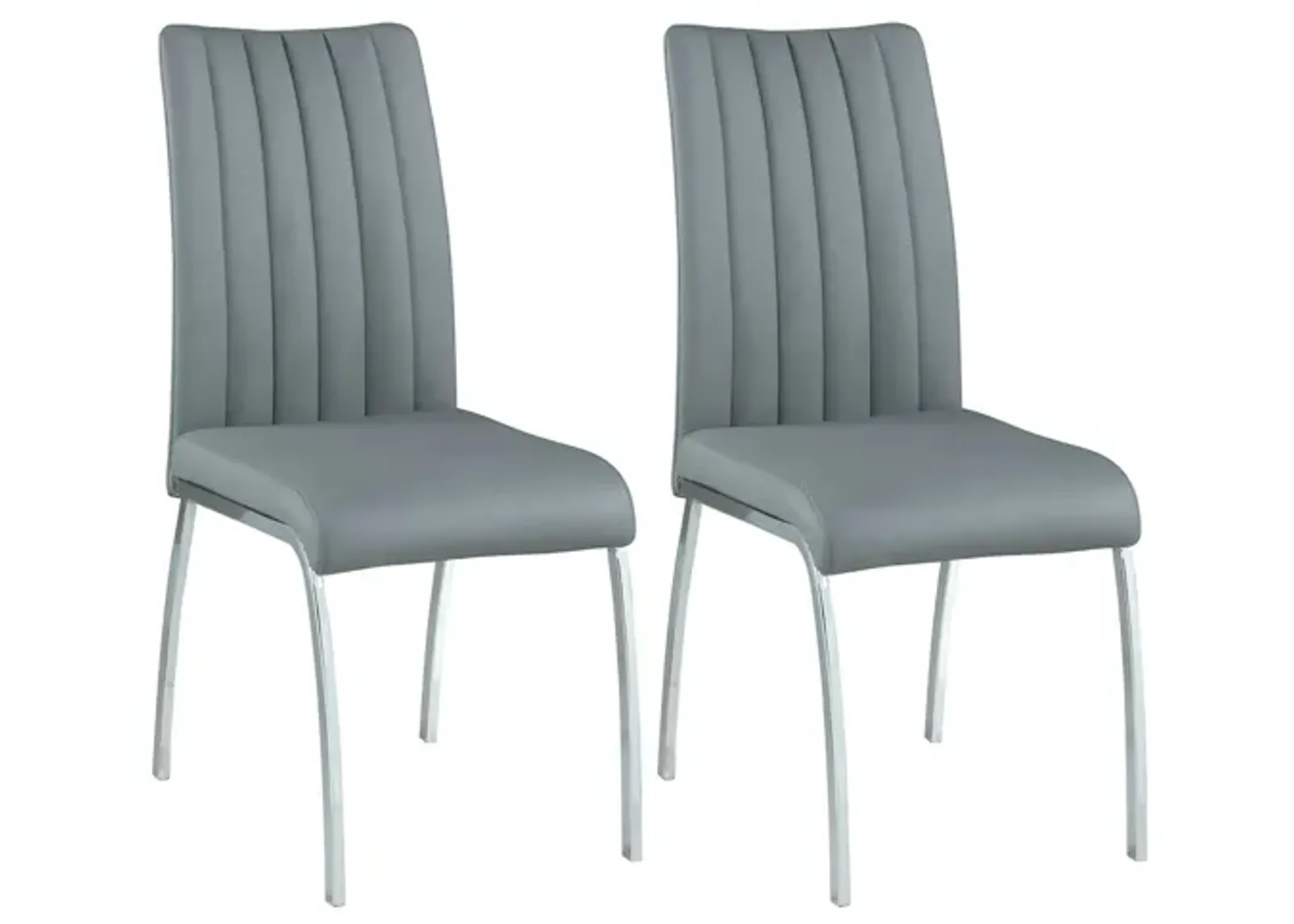 Vanessia Dining Chair - Set of 2 in Gray by Chintaly Imports