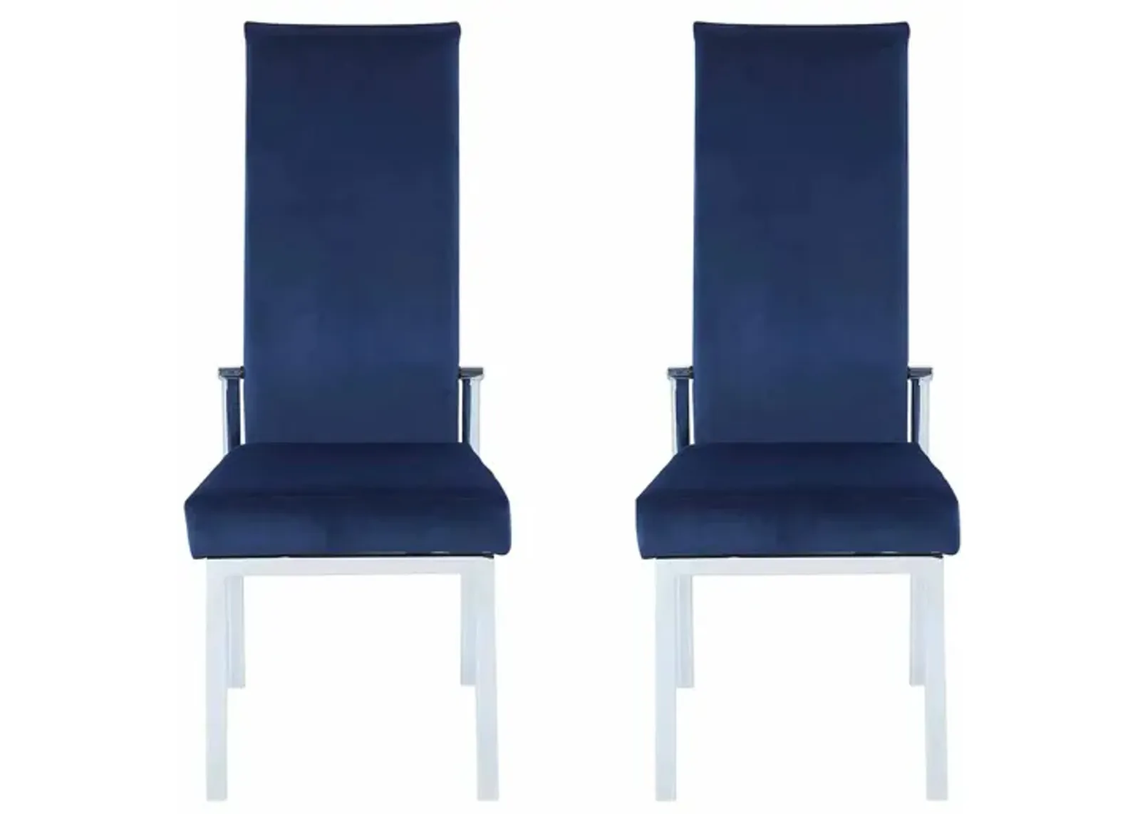 Anabel Dining Chair - Set of 2 in Blue by Chintaly Imports