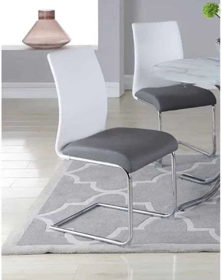 Janie Side Chair - Set of 4 in Chrome by Chintaly Imports