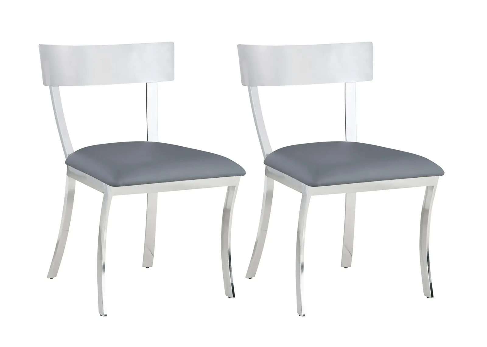 Maiden Side Chair - Set of 2 in Gray by Chintaly Imports