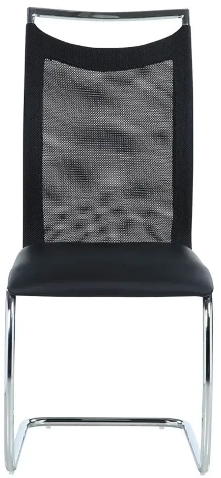 Nadine Side Chair - Set of 2 in Black by Chintaly Imports