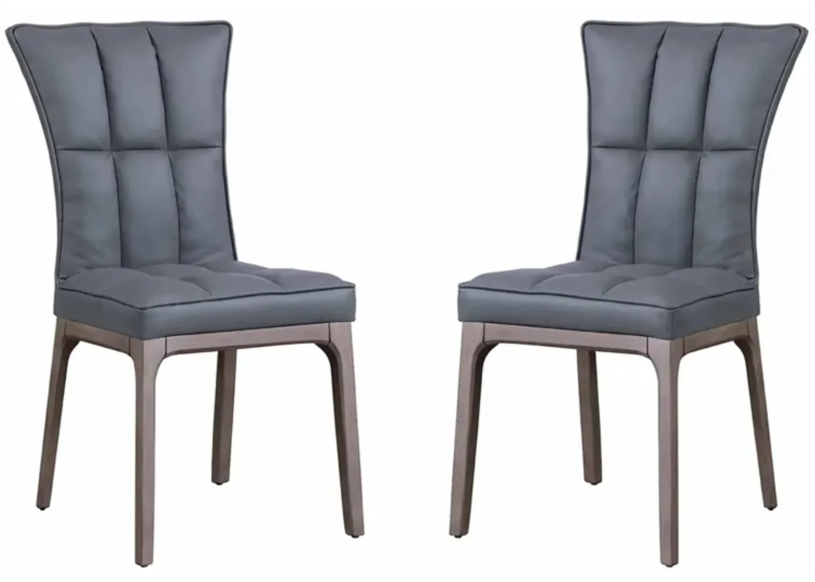 Peggie Dining Chair - Set of 2 in Gray by Chintaly Imports