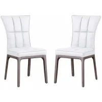 Peggie Dining Chair - Set of 2 in White by Chintaly Imports