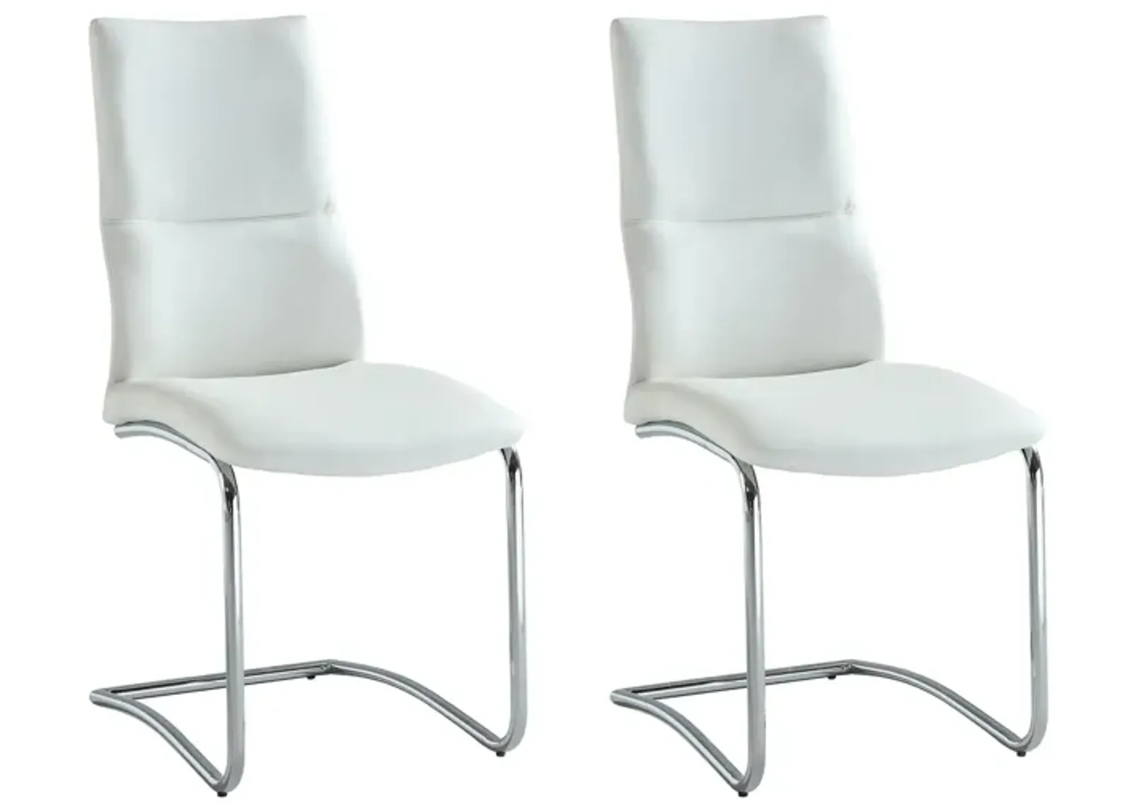 Pella Side Chair - Set of 2 in White by Chintaly Imports