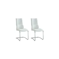 Pella Side Chair - Set of 2 in White by Chintaly Imports