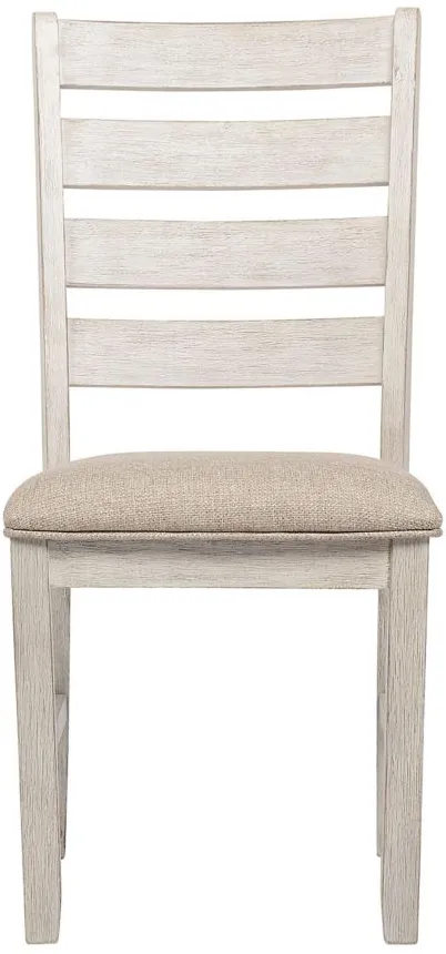 Jonette Upholstered Dining Chair: Set of 2 in White/Light Brown by Ashley Furniture