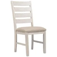Jonette Upholstered Dining Chair: Set of 2 in White/Light Brown by Ashley Furniture