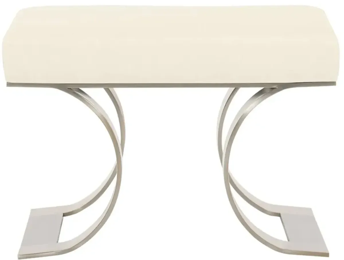 Axiom Bench in Stainless Steel by Bernhardt