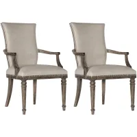 Traditions Upholstered Arm Chair-Set of 2 in Rich Brown by Hooker Furniture