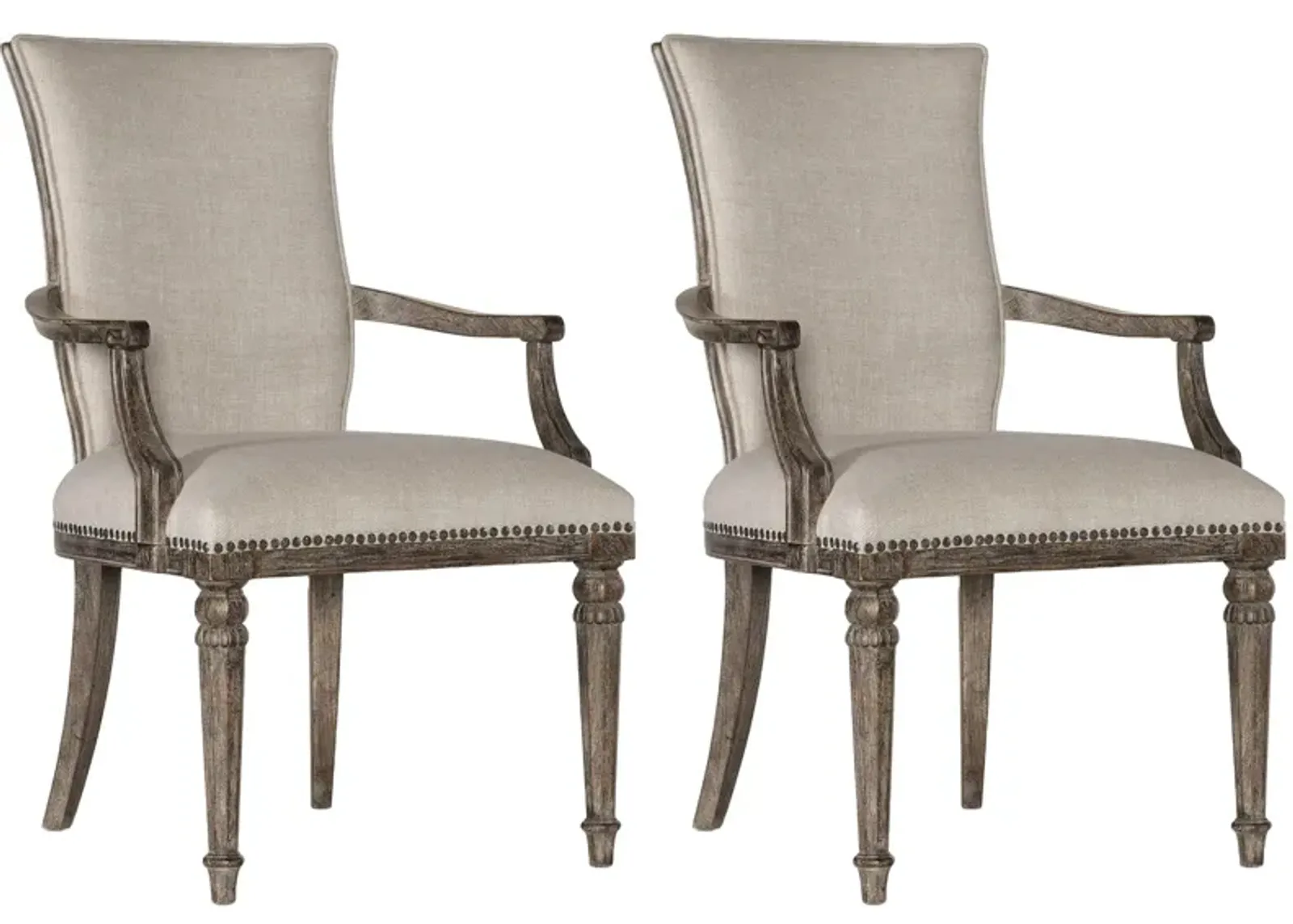 Traditions Upholstered Arm Chair-Set of 2 in Rich Brown by Hooker Furniture