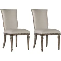 Traditions Upholstered Side Chair-Set of 2 in Rich Brown by Hooker Furniture