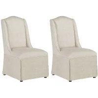 Traditions Slipper Side Chair-Set of 2 in Biege by Hooker Furniture