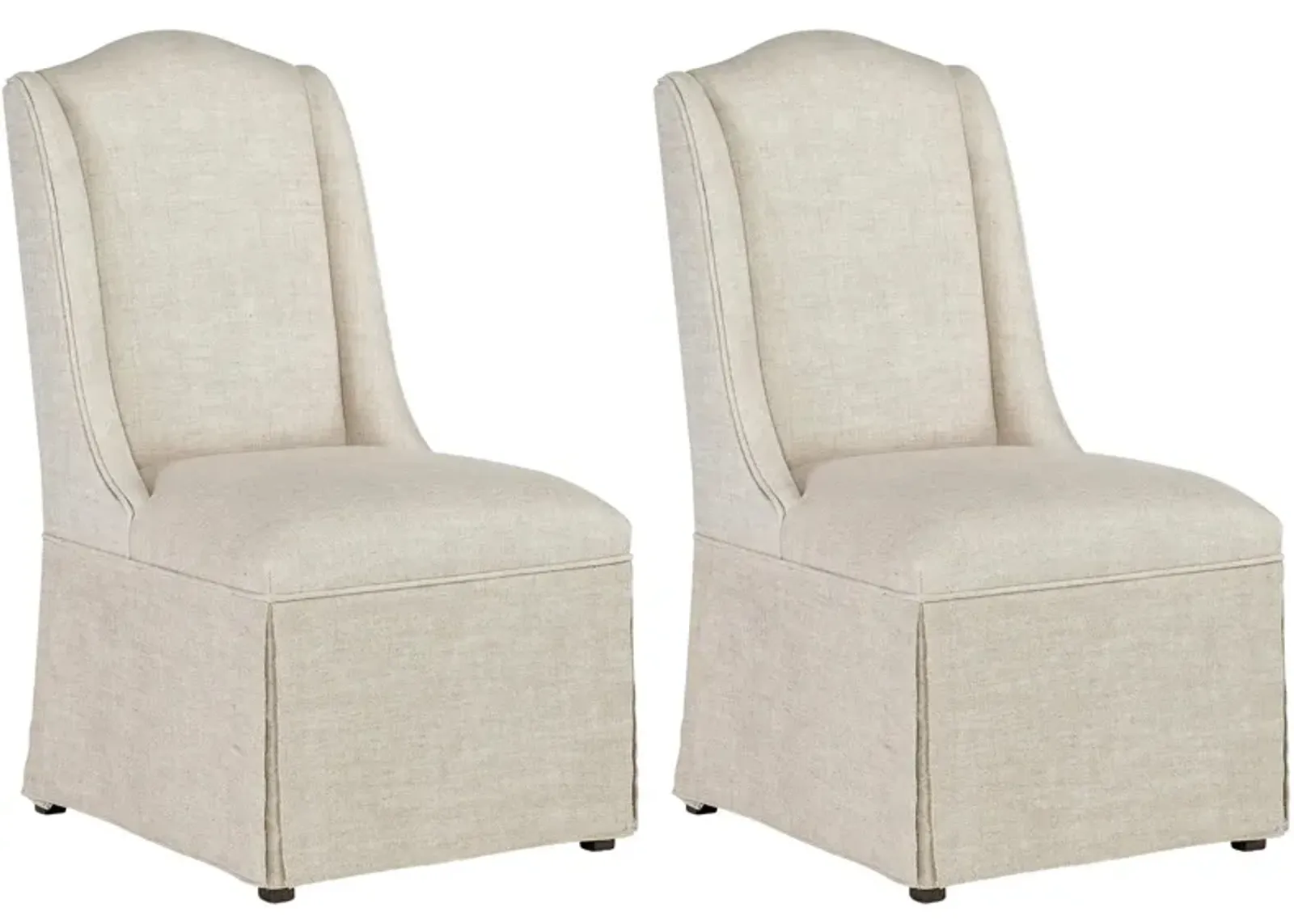 Traditions Slipper Side Chair-Set of 2 in Biege by Hooker Furniture