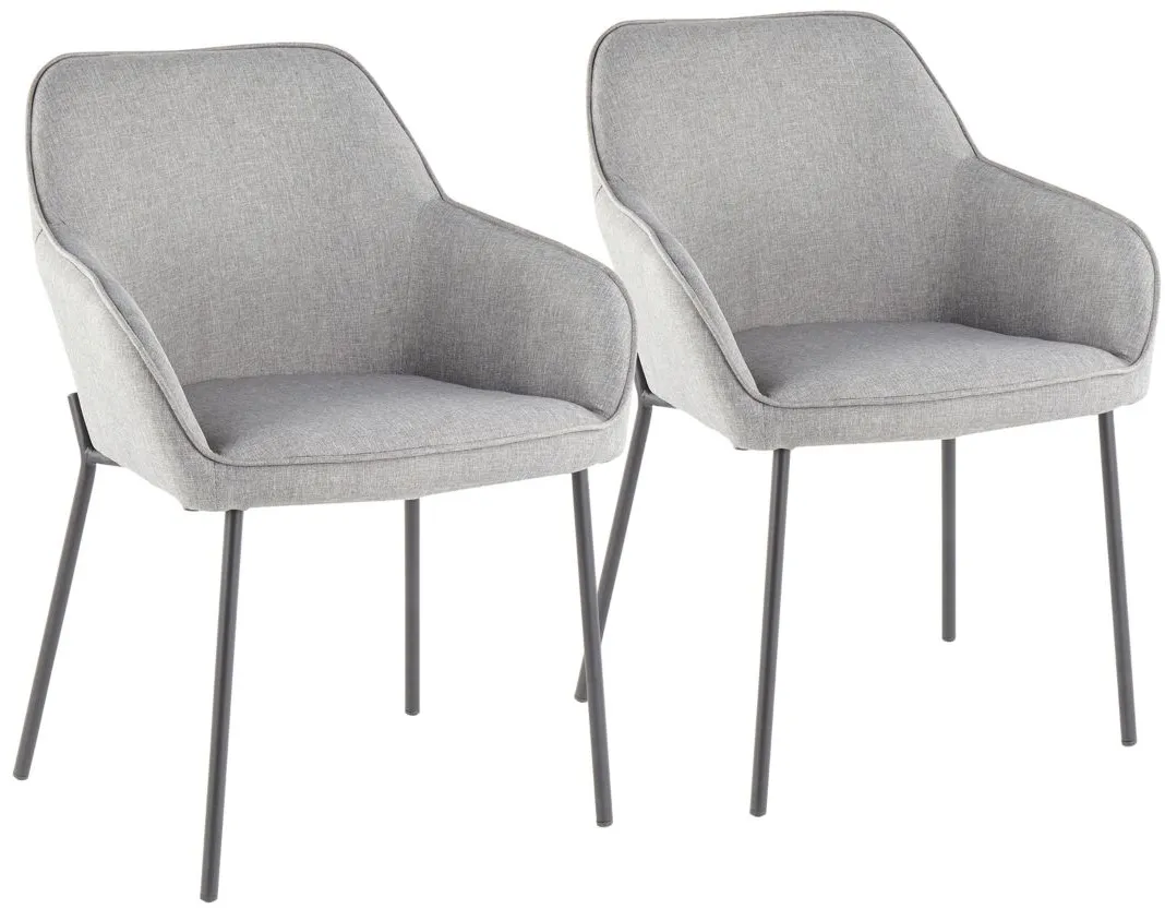 Daniella Dining Chair - Set of 2 in Grey by Lumisource