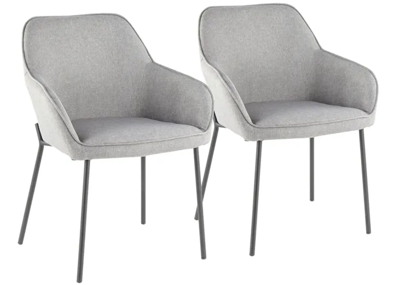 Daniella Dining Chair - Set of 2 in Grey by Lumisource