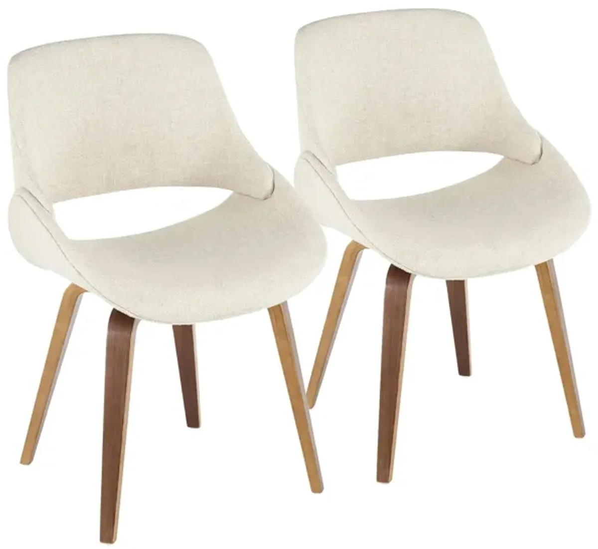 Fabrico Chair - Set of 2 in Cream by Lumisource