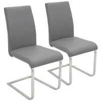 Foster Dining Chair - Set of 2 in Grey by Lumisource