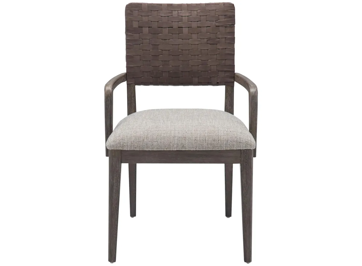 Castleton Upholstered Arm Chair in Smoked Oyster by Bellanest.