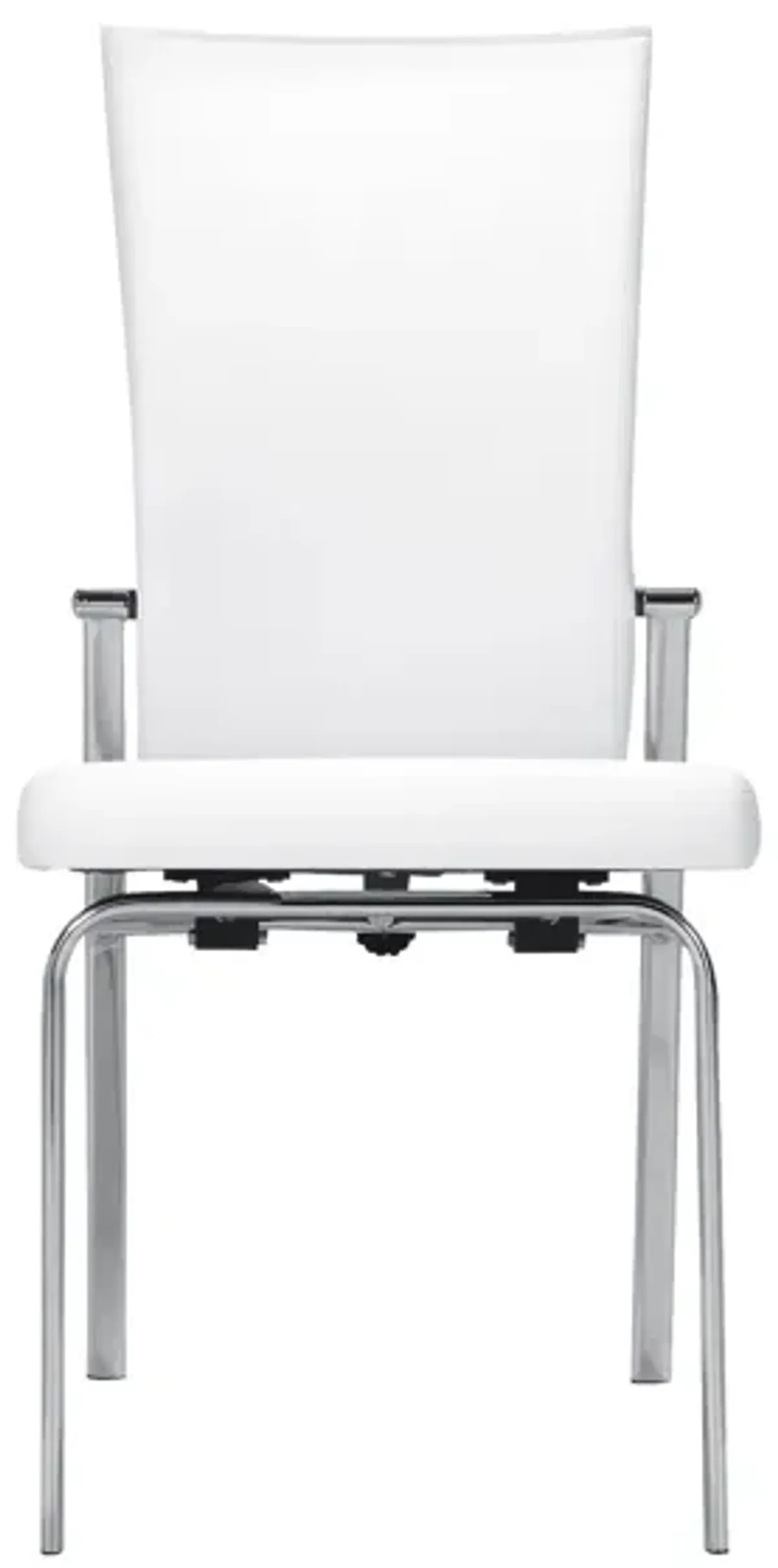 Paloma White Motion Back Dining Chair in White by Chintaly Imports