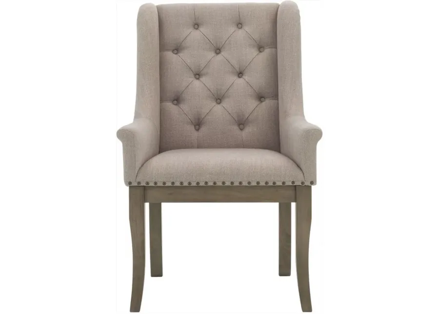 Lorient Dining Armchair in Gray Cashmere by Homelegance