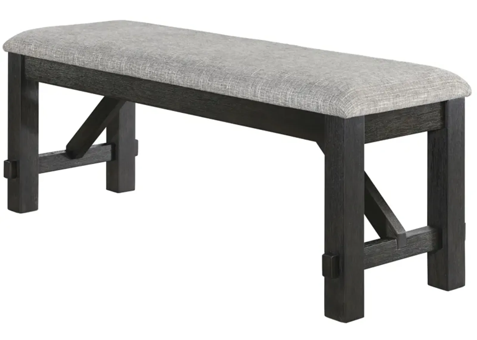 Maribelle Bench in Wheat / Charcoal by Crown Mark