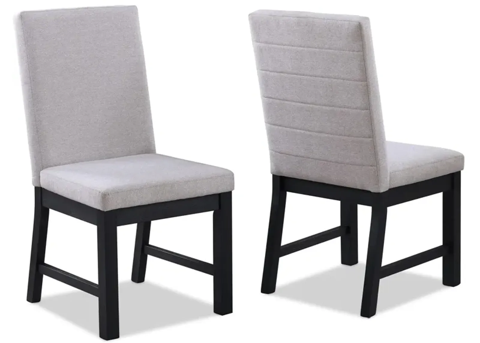 Pelham Side Chair- Set of 2 in Charcoal Black by Crown Mark