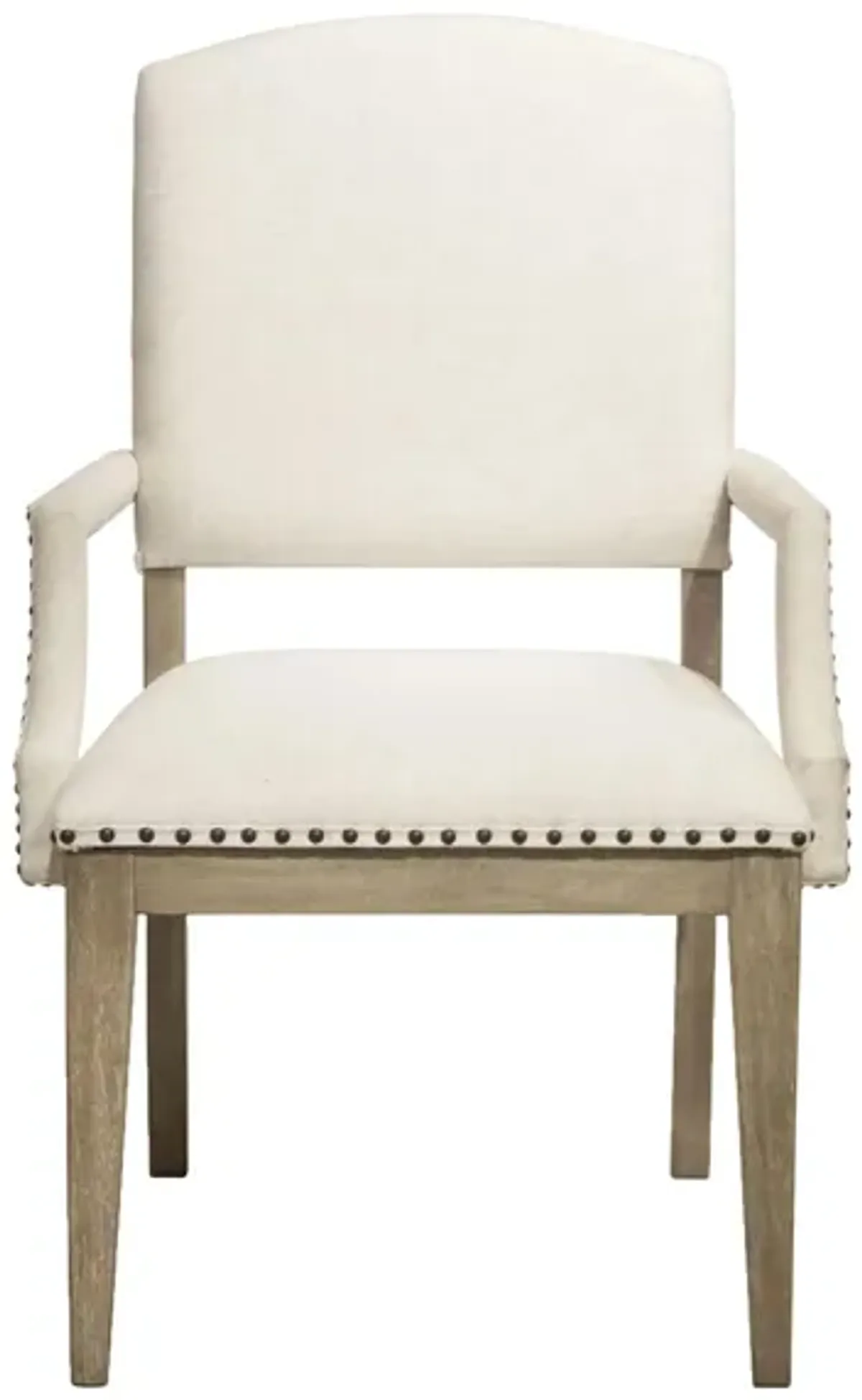 Myra Upholstered Dining Armchair in Natural by Riverside Furniture