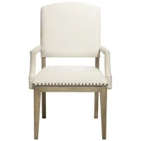 Myra Upholstered Dining Armchair in Natural by Riverside Furniture