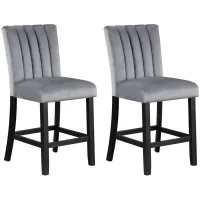 Pascal Counter Height Chair Set in Black;Gray by Crown Mark