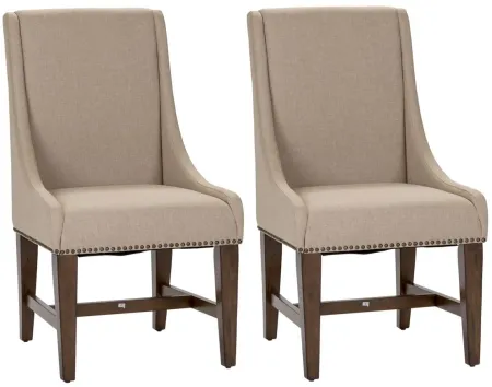 Denise Upholstered Dining Chair-Set of 2 in Medium Brown by Liberty Furniture