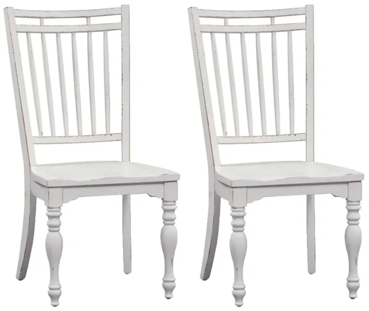 Forestport Spindle Back Dining Chair-Set of 2 in White by Liberty Furniture