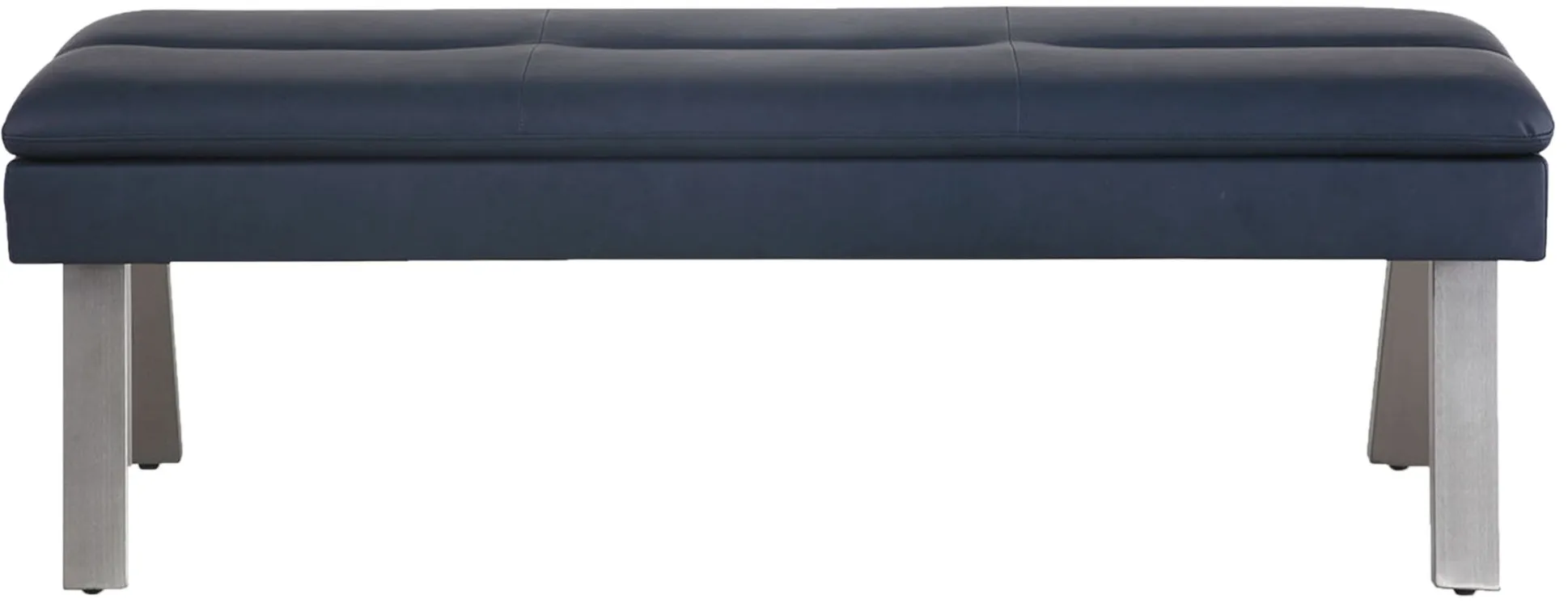 Jezebel Dining Bench in Blue by Chintaly Imports