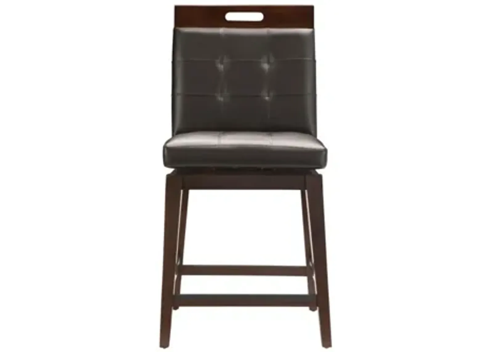 Danfield Swivel Counter Stool in Dark Brown by Bellanest