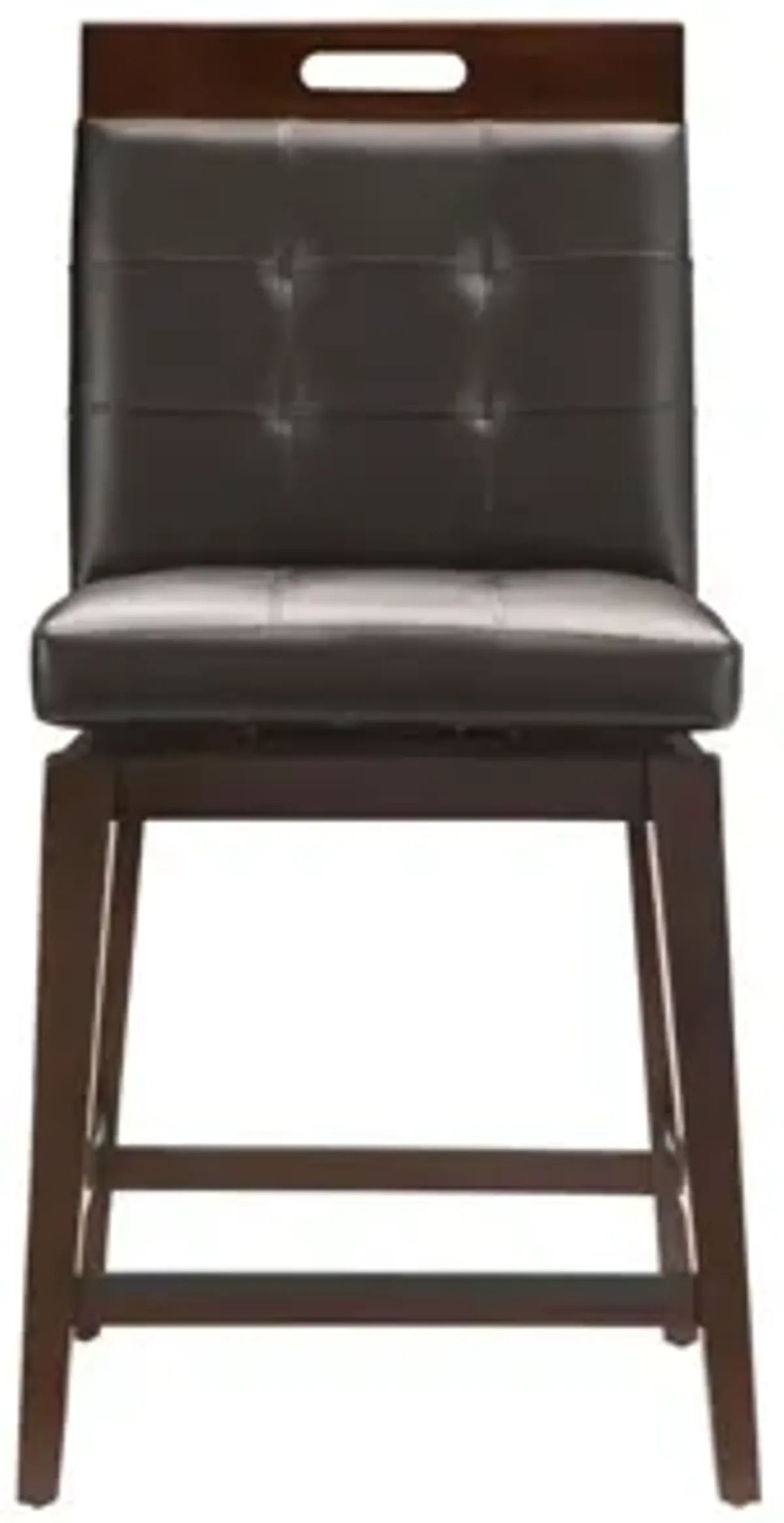 Danfield Swivel Counter Stool in Dark Brown by Bellanest