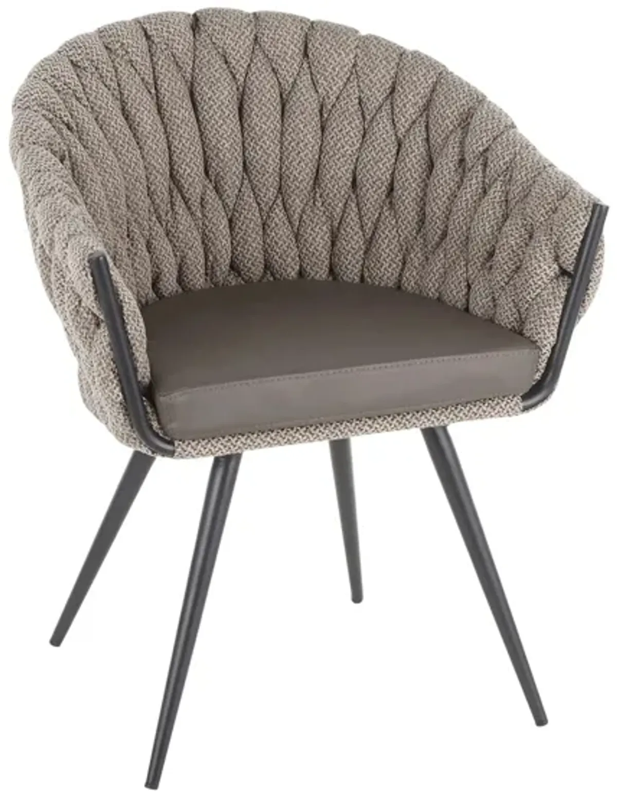 Braided Matisse Chair in Grey by Lumisource