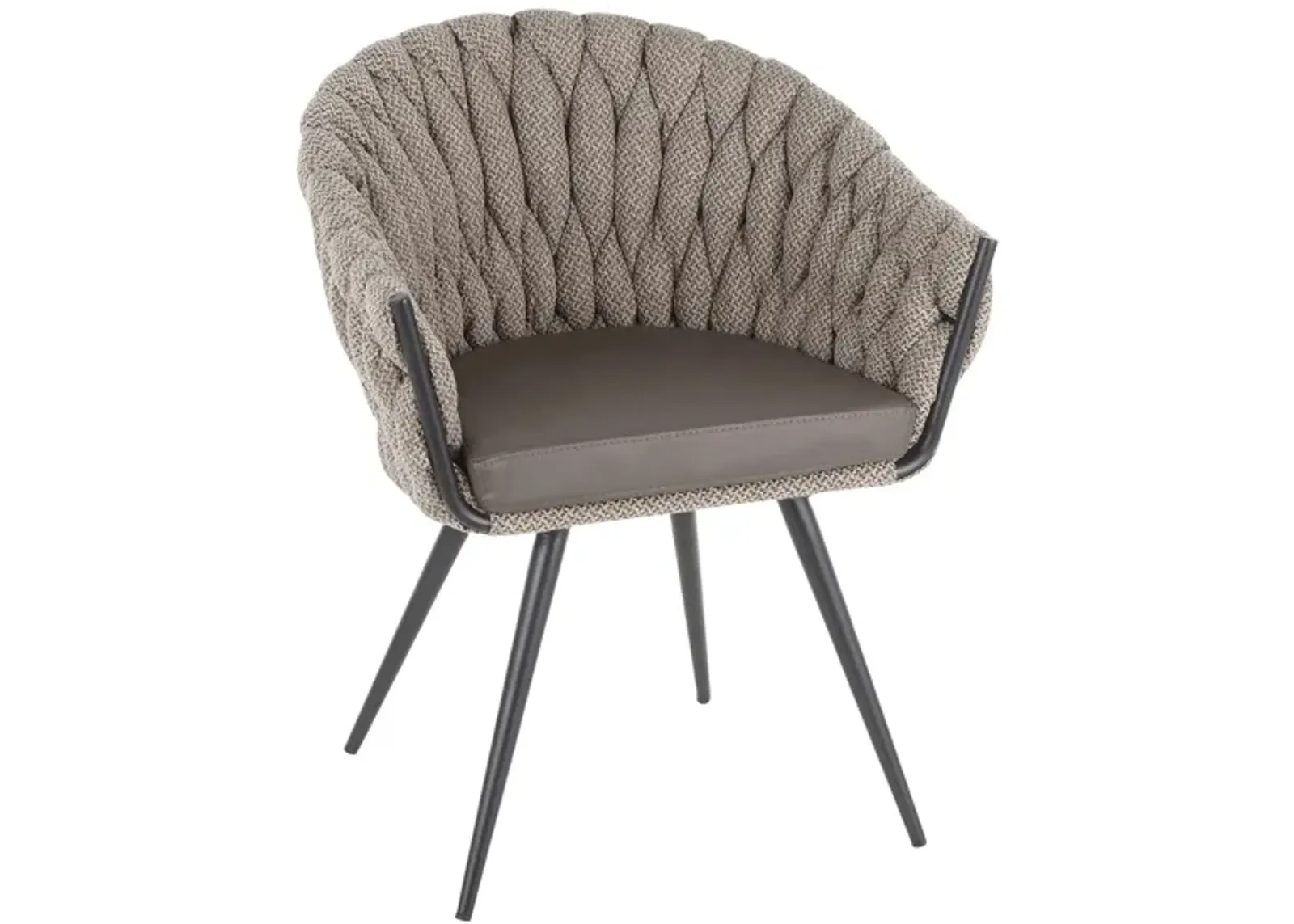 Braided Matisse Chair in Grey by Lumisource