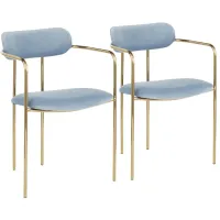 Demi Chair - Set of 2 in Blue by Lumisource