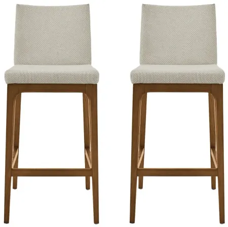 Devon Counter Stool: Set of 2 in Cardiff Cream by New Pacific Direct