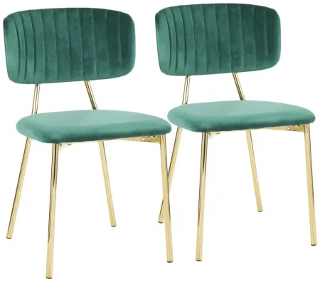 Bouton Chair - Set of 2 in Green by Lumisource