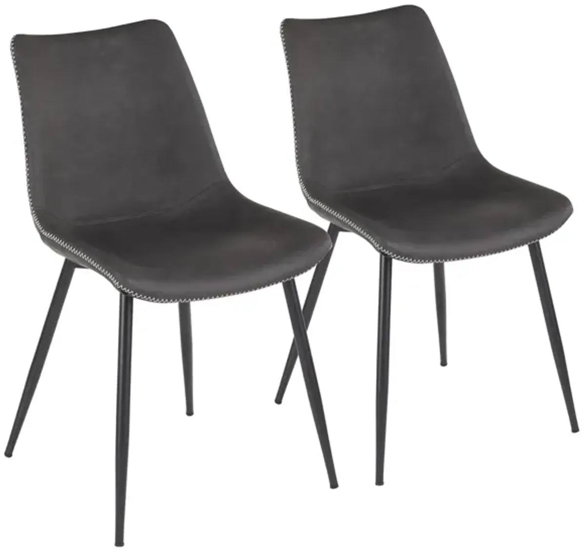 Durango Dining Chair - Set of 2 in Grey by Lumisource