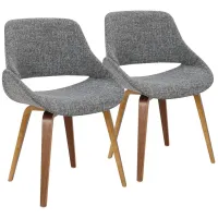 Fabrico Chair - Set of 2 in Grey by Lumisource
