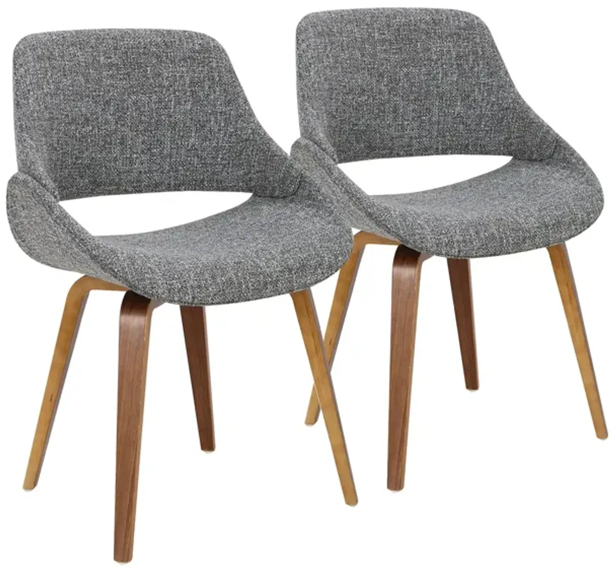 Fabrico Chair - Set of 2 in Grey by Lumisource