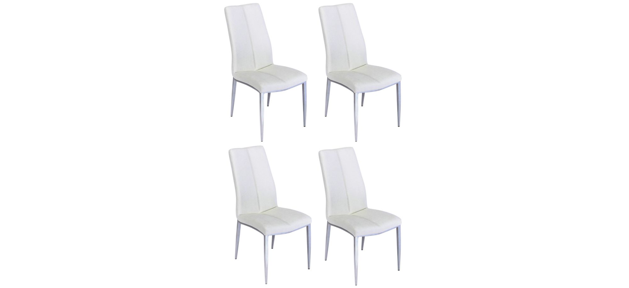 Staci Dining Chairs - Set of 4 in White by Chintaly Imports
