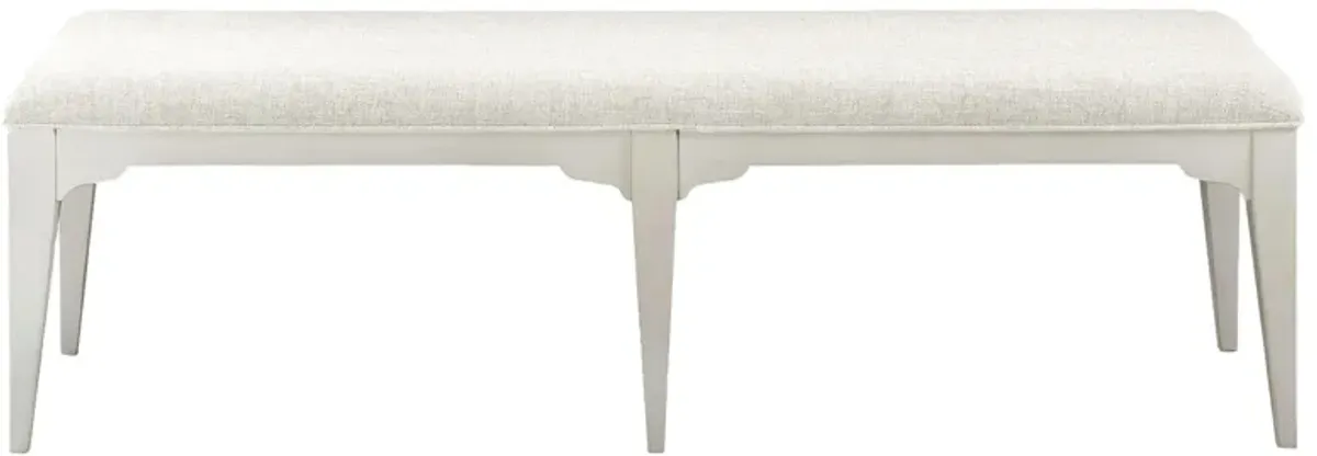 Myra Upholstered Dining Bench in Paperwhite by Riverside Furniture