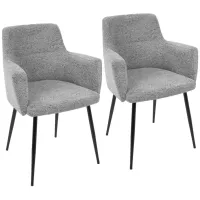 Andrew Dining Chair - Set of 2 in Grey by Lumisource