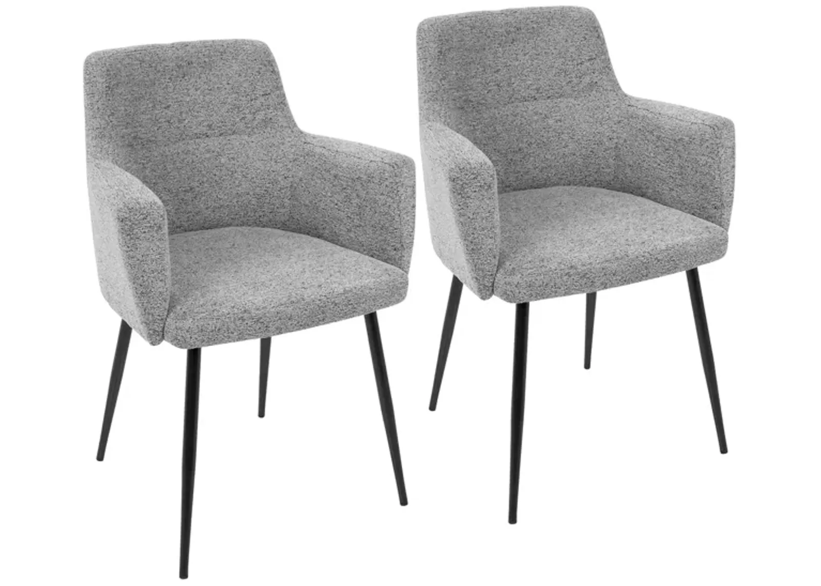 Andrew Dining Chair - Set of 2 in Grey by Lumisource