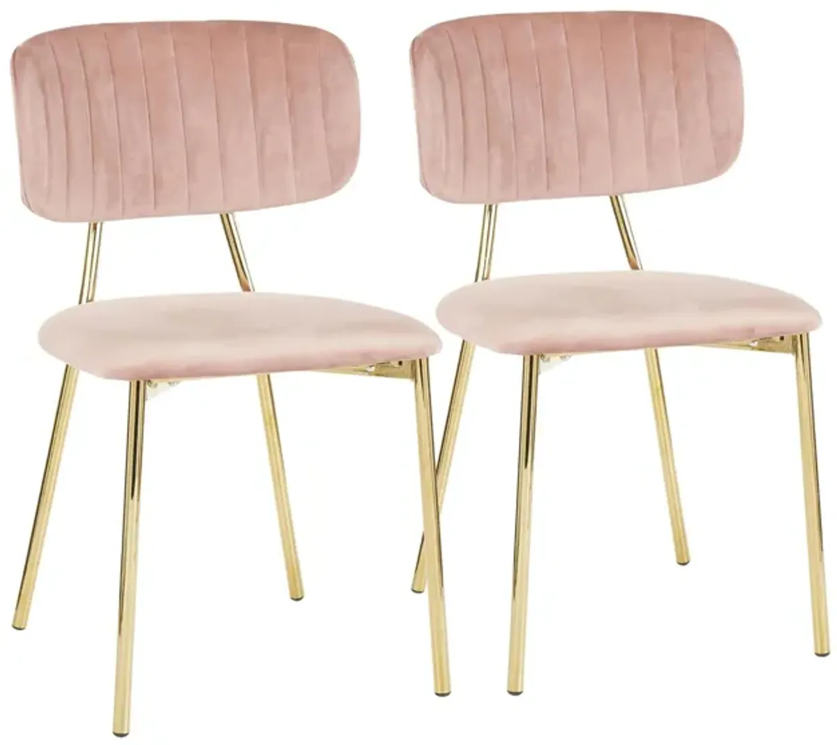 Bouton Chair - Set of 2 in Pink by Lumisource