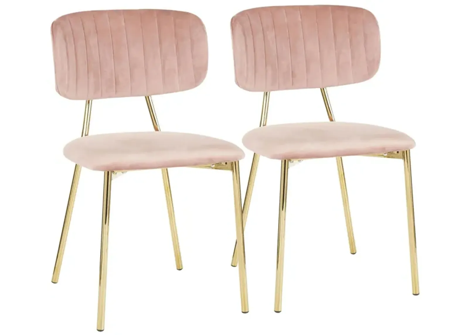 Bouton Chair - Set of 2 in Pink by Lumisource