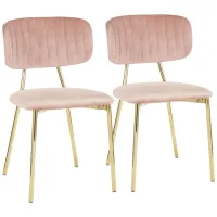 Bouton Chair - Set of 2 in Pink by Lumisource