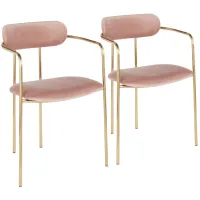 Demi Chair - Set of 2 in Pink by Lumisource